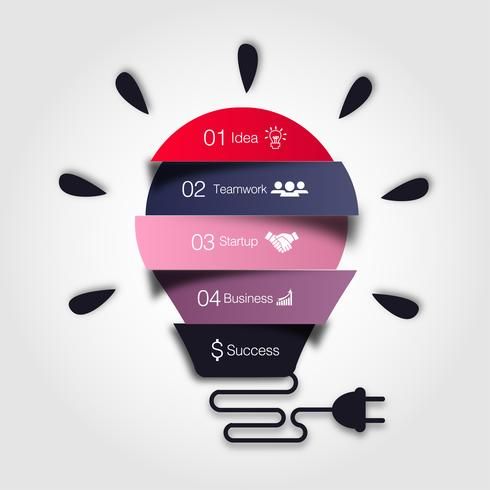 Download Vector light bulb infographic for free